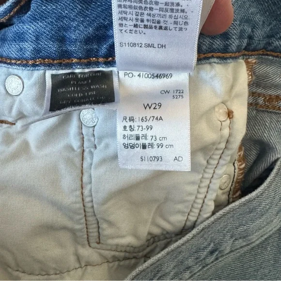 Levi's 501 Original Fit High Rise Shorts SZ 29 - Picture 5 of 6